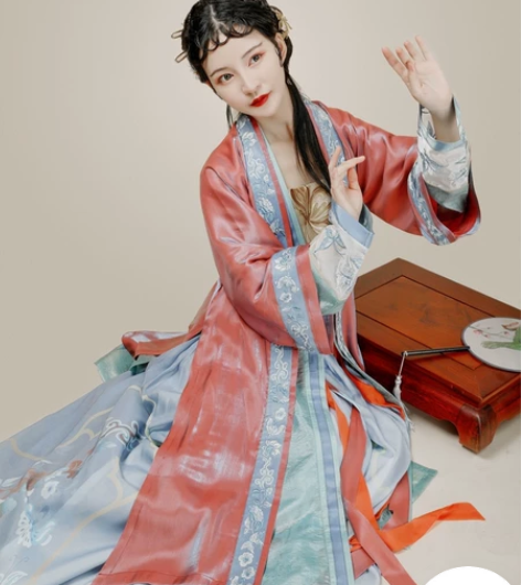 都城南庄汉服露华浓褙子全套白菜宋制齐腰襦裙...