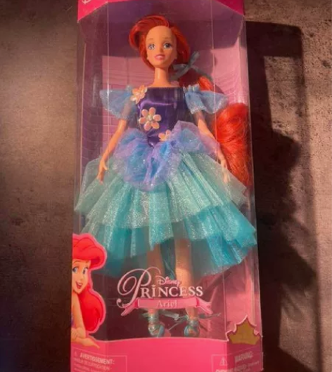 迪士尼绝版迪士尼小美人鱼爱丽儿芭蕾娃娃 非...