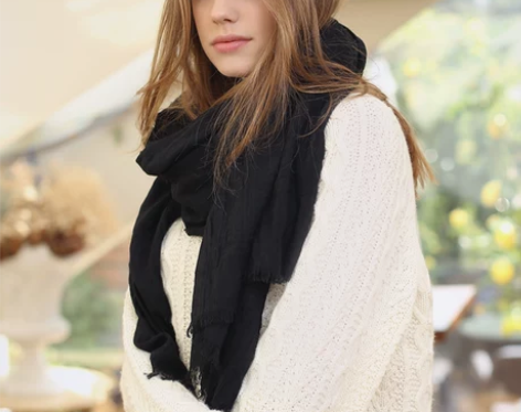 AI 高品质面料触感舒适棉麻围巾女秋冬 韩...