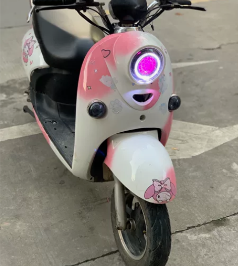 台铃电动车 改了透镜大灯 转向灯 定制车壳...