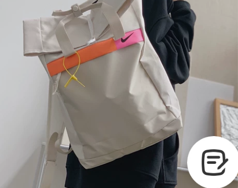 纯色卷口双肩包手拎包学生书包男女同款。 这...