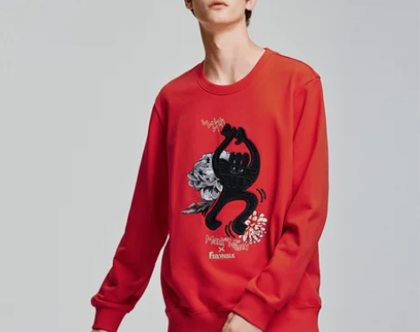 马克华菲圣诞跨界卫衣男冬季ins艺术涂鸦刺...