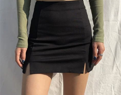 黑色半身裙春秋新款包臀裙女欧美性感修身款小...