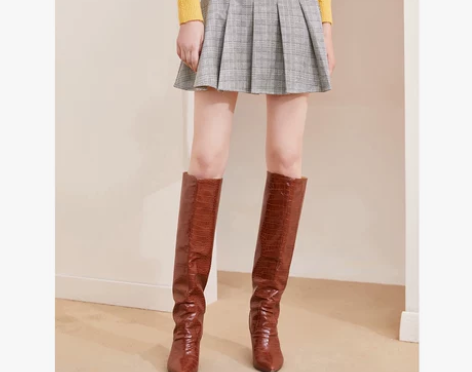 【双11狂欢价】拉夏贝尔高腰格子半身裙女…...