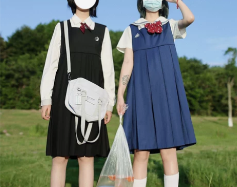 安可原创 京南国高 夏季新款JK制服箱褶卡...