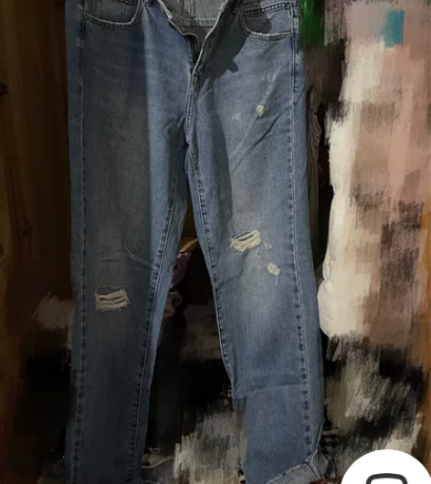 VERO MODA专柜破洞牛仔裤 尺码M ...