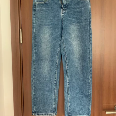 【包邮】牛仔裤春秋中腰阔腿L码大码 只穿过...