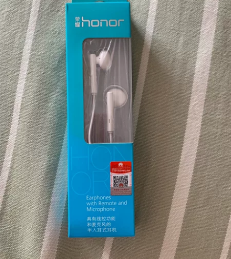 荣耀honor 半入耳耳机 带麦克风，全新...