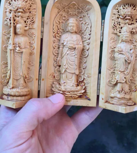 木雕佛像！可随身携带，非常方便，雕刻栩栩如...
