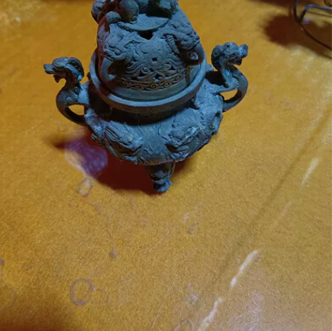 纯铜熏香炉，前些年入手一直闲置未用，结缘 ...