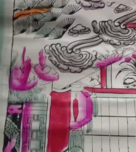 家堂宔子，过年祭祖必用，用传统工艺画的，老...