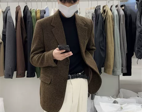 韩国代购直播男女王炸羊毛高档洋气混色港味休...