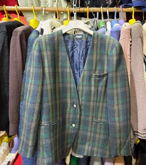 vintage古着日产羊毛西服文艺休时尚街...