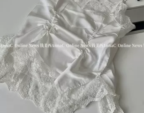 钱美西 蕾丝小吊带背心女 设计感小众内搭打...