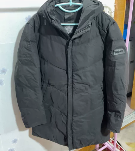 veichi男士中长款羽绒服，体重75公斤...