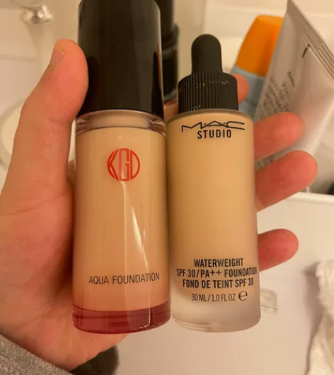 江原道粉底液113，送专柜买的Mac小滴管...