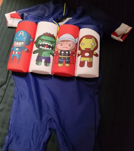 儿童浮力泳衣宝宝中小童男女孩卡通连体防嗮漂...