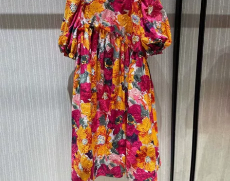 女装阿玛施正品夏新款宽松花色连体裙子时尚纯...