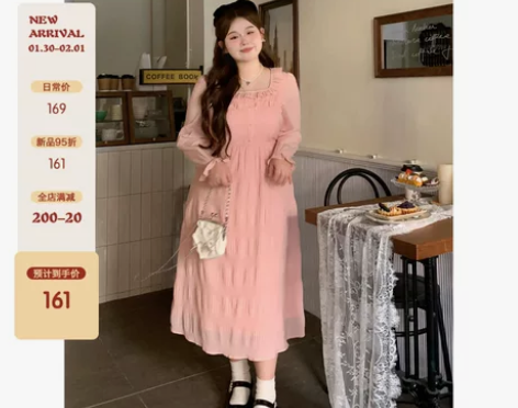 徐达布胖MM大码显瘦连衣裙女2023初春新...