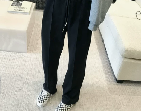 加绒阔腿卫裤加厚运动裤子女2022年新款秋...