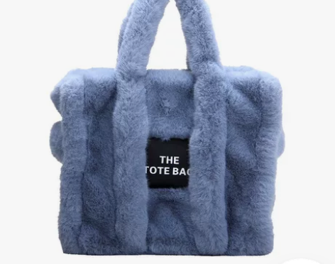 2022冬新款可爱毛毛手提包大容量休闲百搭...