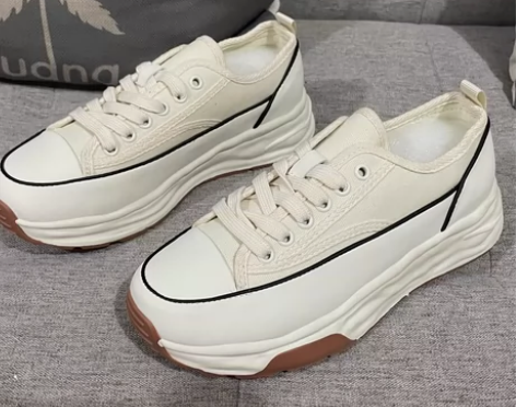 全新包邮断码处理40码大码厚底帆布鞋女鞋学...