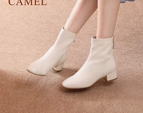 Camel/骆驼 靴子穿过一次，轻微使用，...