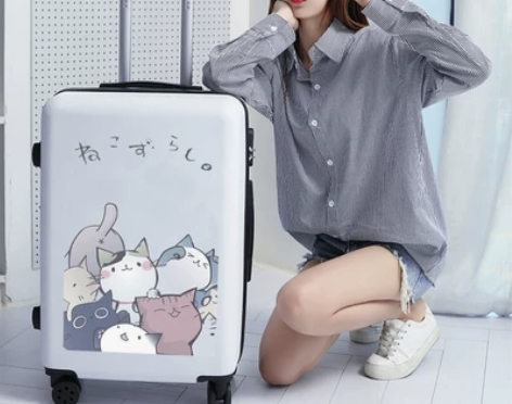 22寸 卡通行李箱 8成新 半包邮。轻微使...