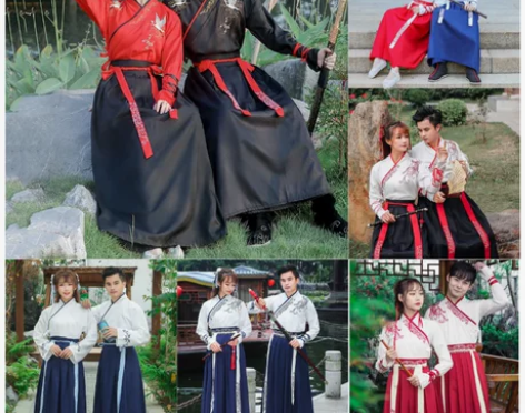 古装汉服学生班服套装女中国风改良汉元素古风...