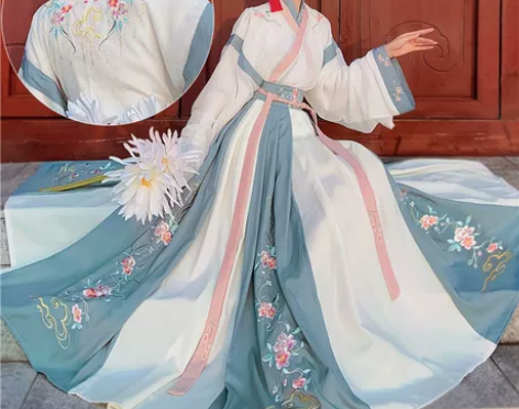 晋制汉服女原创上班穿白菜仙气中国风飘逸古风...