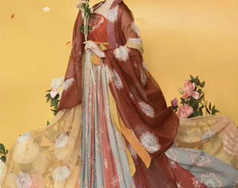 玉术原创汉服女霓裳诃子裙大袖衫唐制春夏刺绣...