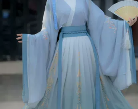 艺缕原创九州正品汉服女魏晋风大袖交领襦裙齐...