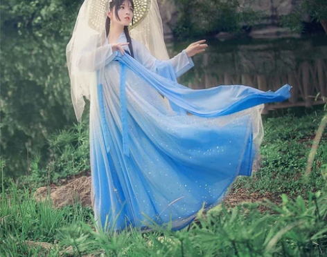 千韵岗原创汉服 辰莲鱼梦m码 6米摆 很b...