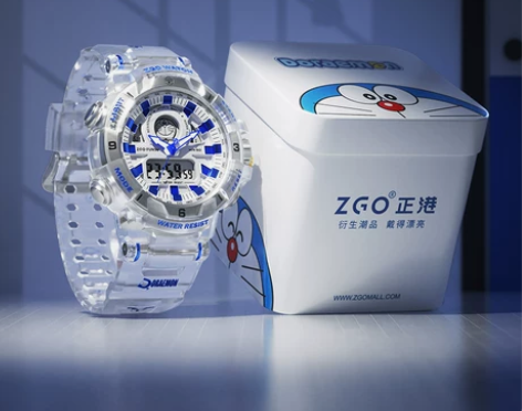 哆啦A梦联名手表学生男款高中男生青少年运动...