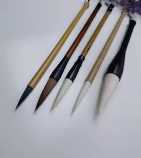 520活动 传统手工毛笔5支合拍 520特...