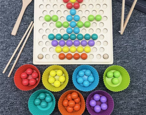 宝宝认知颜色玩具蒙氏早教幼儿园益智区材料小...