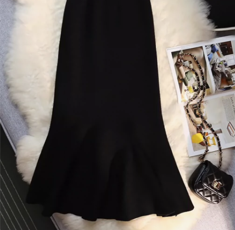 针织鱼尾裙 M码 售出不退换 介意慎拍 感...