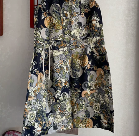 乌镇云南波西米亚民族风吊带裙棉麻连衣裙绳子...