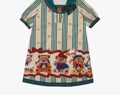 海军可可熊 原创Lolita泰迪连衣裙 榛...