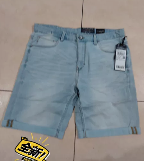 全新品牌思莱德男款牛仔短裤,180/848...