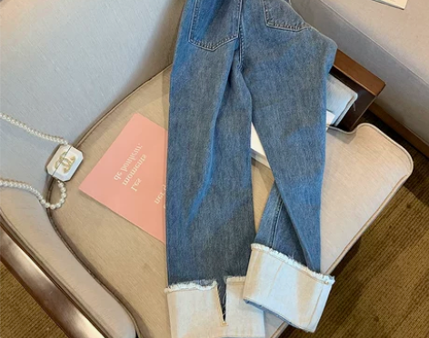 【天猫双12】直筒牛仔裤女2021年新款秋...