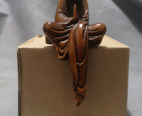 日本回流木雕黄杨木达摩祖师摆件佛像，尺寸高...