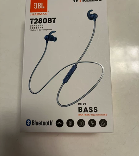 JBL蓝牙运动耳机，型号T280BT，全新...