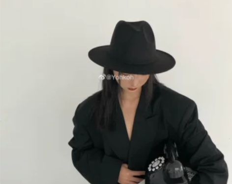 YOHKOH原创秋冬韩国INS毛呢平顶英伦...