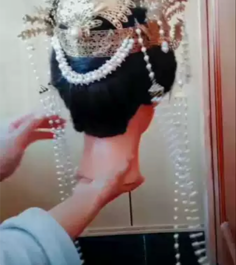 【出租】汉婚汉服古风影视头冠礼帽大发冠长流...