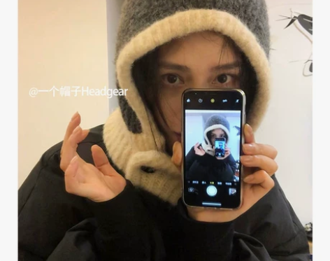 上镜~巴拉克拉法帽女秋冬季保暖针织毛线帽子...