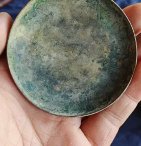 清代，铜的调色盘，清代的，全美品，尺寸如图...