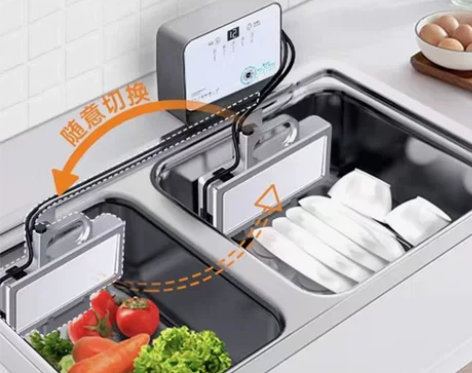 爱妈邦超声波洗碗机家用小型商用便携式水槽自...