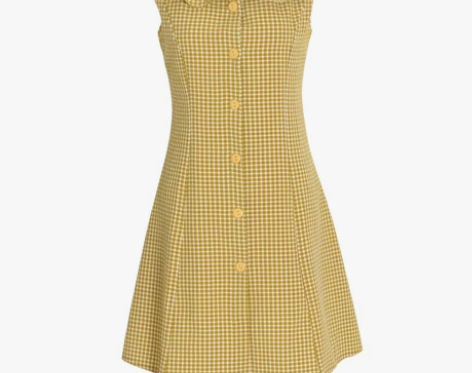 很仙的法国小众流行裙子夏格子连衣裙a字法…...