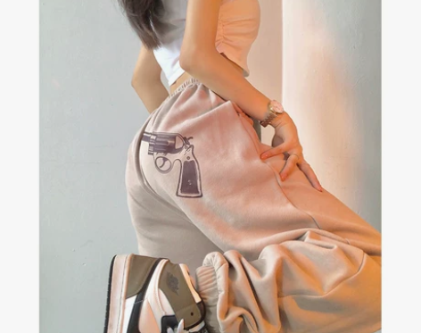 运动裤女显瘦加绒设计感爵士舞裤子秋冬小个子...